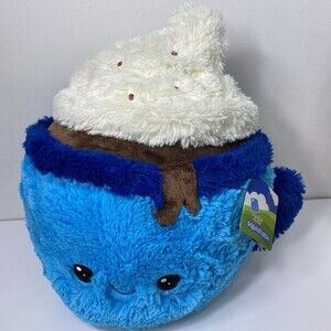 Squishable Hot Chocolate 16" Plush Comfort Food Sprinkles Happy Blue Mug